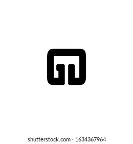 Flat GD DG Logo design vector. Initial o GD Letter logotype
