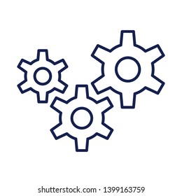 flat gear icon logo symbol sign, vector, eps 10