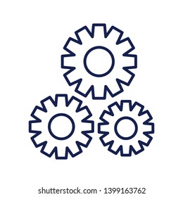 flat gear icon logo symbol sign, vector, eps 10