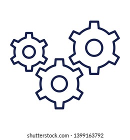 flat gear icon logo symbol sign, vector, eps 10