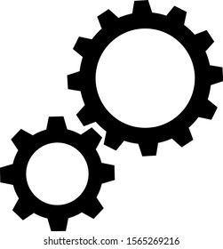 
flat gear icon on a white background