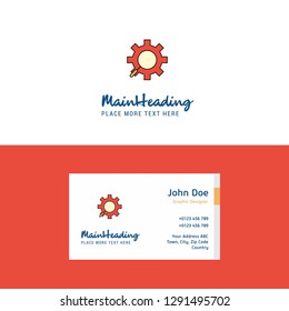 Flat Gear  Logo and Visiting Card Template. Busienss Concept Logo Design
