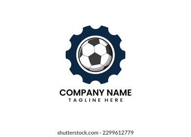 Icono de logotipo deportivo de ingeniería mecánica de engranajes planos ilustración de diseño vectorial