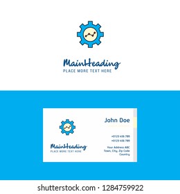 Flat Gear setting  Logo and Visiting Card Template. Busienss Concept Logo Design