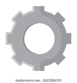 Flat gear wheel icon. Vector illustration
