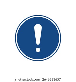 Flat general mandatory action safety sign icon