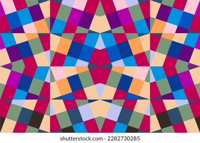 Flat geomeric abstract poligonal mosaic. Square slice low poly abstract background. Abstract geometric background with polygons. Origami style pattern which consist of poligonal