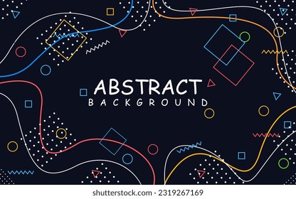 Flat Geometric Abstract Background: Circles, Triangles, Sketch Vector Design. Ideal for Presentations, Backgrounds, Wallpapers. Modern, Minimalist. Versatile for Creative Projects. High-Quality vector