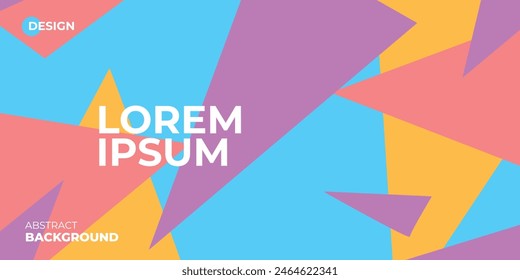 Flat geometric abstract background vector design and curve colorful background pattern for summer. Eps10