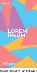 Flat geometric abstract background vector design and curve colorful background pattern for summer. Eps10