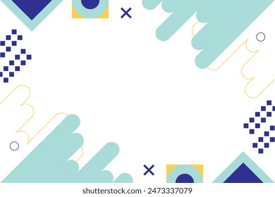 Flat Geometric Abstract Vector Element Background Template