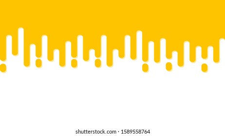 Flat geometric abstract yellow cheese background. Rounded Lines Halftone Transition. Vector Background Illustration