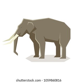Flat geometric Asian Elephant