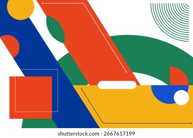 Flat Geometric Hintergrund abstrakt Modernes helles Farbdesign minimalistisch für Poster, Banner und Flyer