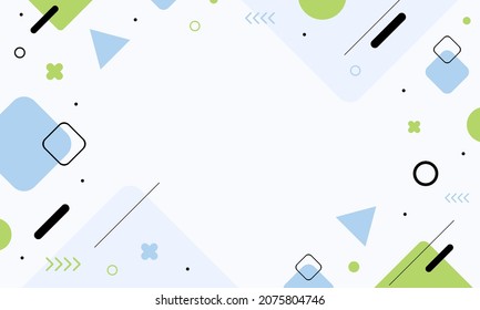 Flat geometric background with abstract shapes.