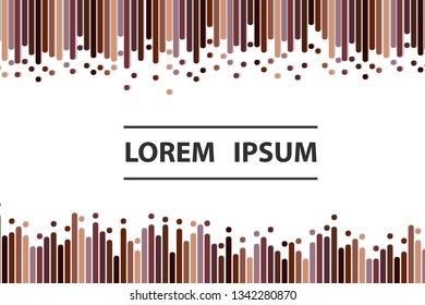Flat geometric background with circles and colorful lines. Design for Wallpaper, banner, flyer