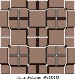 Flat geometric background. Coffee color. Vector illustration