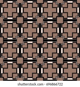 Flat geometric background. Coffee color. Vector illustration