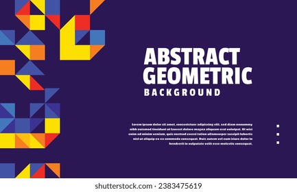 Flat geometric background design template illustration