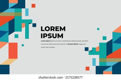 Flat geometric background design. vector illustration