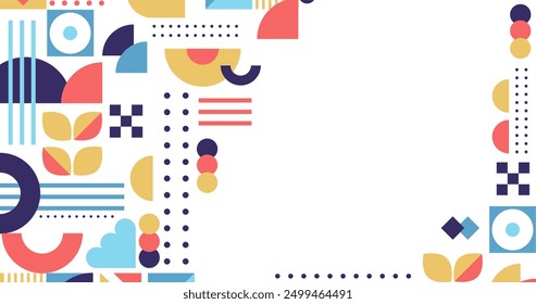 Flat geometric background with empty space vector design in eps 10