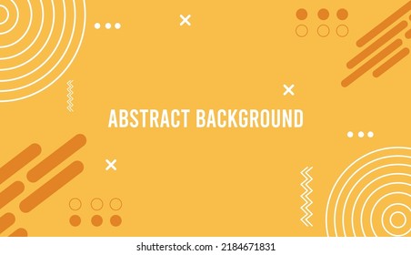 Flat geometric background with orange color, perfect for office, banner, landing page, background, wallpaper and more