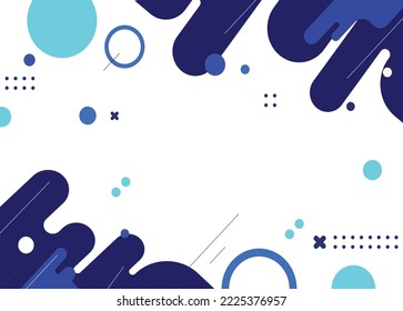 Flacher geometrischer Hintergrund mit verschiedenen ästhetischen grafischen Elementen