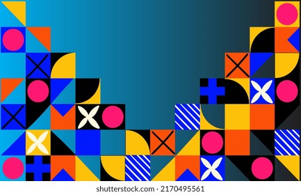 Flat geometric background Vector art