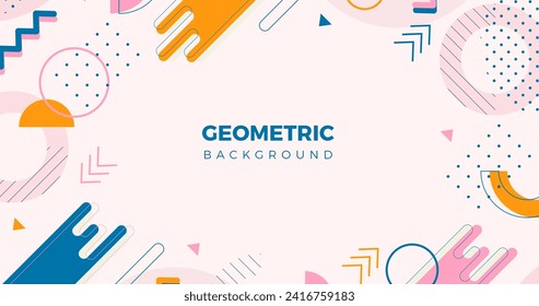 Flat geometric background vector design in eps 10