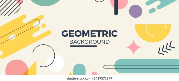 Flat geometric background vector design in eps 10