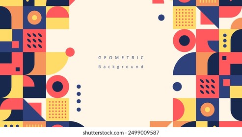 Flat geometric background vector design in eps 10