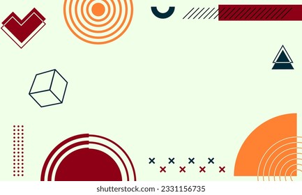Flat Geometric Background Vector Template