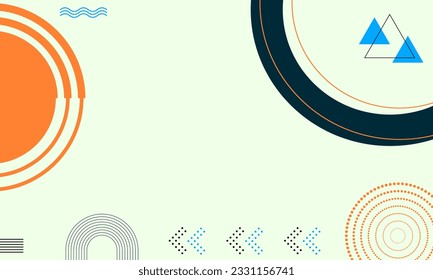 Flat Geometric Background Vector Template