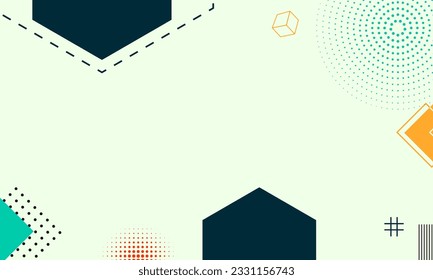 Flat Geometric Background Vector Template