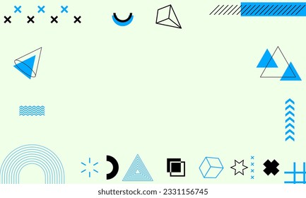 Flat Geometric Background Vector Template