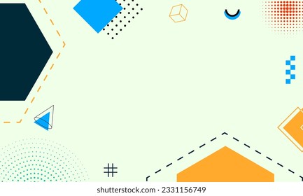 Flat Geometric Background Vector Template 