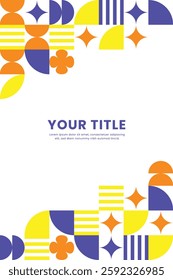 Flat geometric bauhaus background design