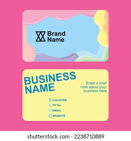 Flat geometric business card template