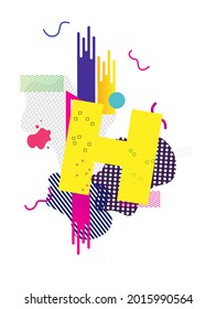 Flat geometric covers design. Colorful modernism. Simple shapes composition. Futuristic patterns