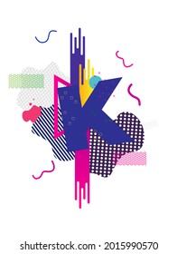 Diseño de cubiertas geométricas planas. Moderismo colorido. Composición de formas simple. Patrones futuristas