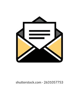A flat geometric envelope design featuring triangles, suggesting communication and modern correspondence in simple form and style.