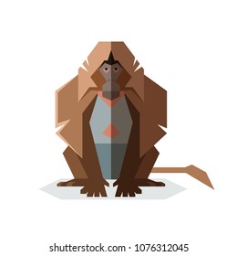 Flat geometric Gelada