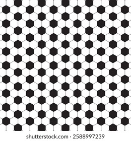 Flat geometric hexagon shape seamless pattern