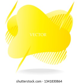 Flat geometric liquid form with various colors. Modern vector template, Template for the design of a logo, flyer or presentation. EPS 10