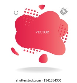 Flat geometric liquid form with various colors. Modern vector template, Template for the design of a logo, flyer or presentation. EPS 10