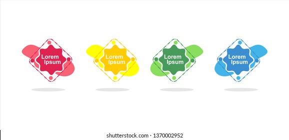 Flat geometric liquid form with various colors. Fluid Modern vector template. Modern abstract vector banner - vector