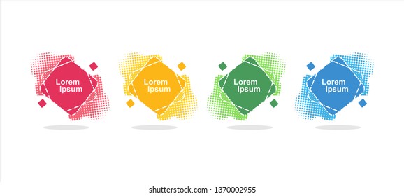 Flat geometric liquid form with various colors. Fluid Modern vector template. Modern abstract vector banner - vector