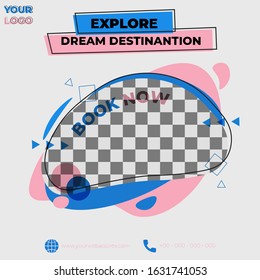  Flat geometric liquid form with various colors. Modern vector template, Template for the design of a logo, flyer or presentation. EPS 10