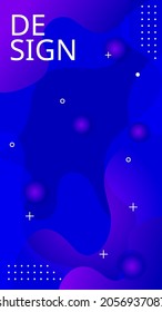Flat geometric memphis background with blue background Premium Vector. Suitable for cover background, flyer, poster, presentation and etc.