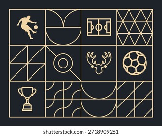 Esquemas de fútbol mínimos geométricos planos